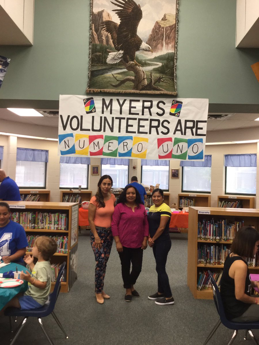 CantuHensley's tweet photo. Myers Volunteers Are Numero Uno! A special thank you to all our parent, grandparents and community volunteers for being partners in the success of our students education!
@CantuHensley @NISDLib @NISDMyers #myerslibrarynews #myersgameon #ThisIsNorthisde #thisismyers https://t.co/7QUVzgno9G