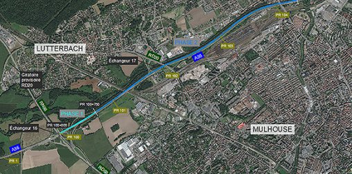 mulhouse's tweet photo. ⚠️🚧A compter du 3 juin et jusqu'en novembre 2019, la #DIREst poursuit la mise à 2x3 voies de l'#A36 à #Mulhouse, dans le sens Allemagne-Belfort.🛣️
Sorties #Coteaux & #Dornach impactées, limitation de vitesse à 70km/h... Prenez vos précautions ! https://t.co/X9iIVQIB4j https://t.co/scDCqAPwkb