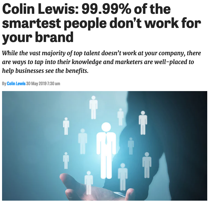 This is why <a href="/abinbev/">AB InBev</a>  has gone in-house with creativity, to allow their team to access all the talent beyond the traditional silos of creativity. 
marketingweek.com/2019/05/30/col… <a href="/MarketingWeekEd/">Marketing Week</a>