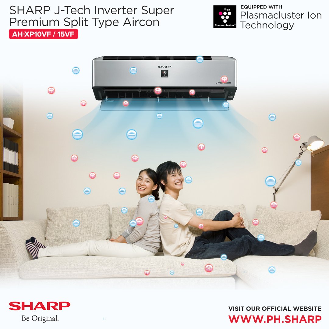 This AIoT airconditioner features Plasmacluster Ion Technology, which keeps both the air in your room clean, and the inside of the aircon itself.