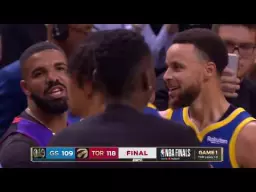 elmalynM26's tweet photo. WATCH: Drake Calls Draymond Green 'Trash' After Toronto Raptors Win Game 1 https://t.co/QLkvct4icN https://t.co/QobJtvAi2Z