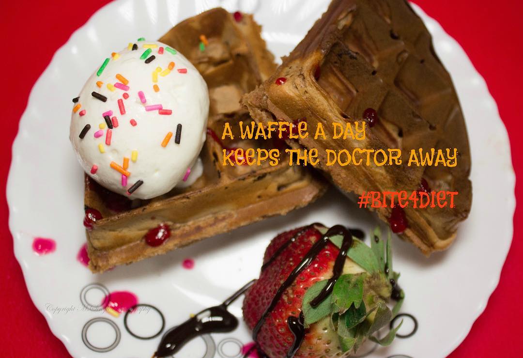 yummy waffles 😊🤤😇😇😋😋😋😋 at #bite4diet#