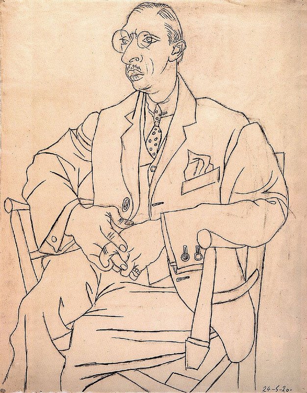jatustein's tweet photo. Portrait of #IgorStravinsky, #PabloPicasso, #c1920 https://t.co/CRcMWC9fWt