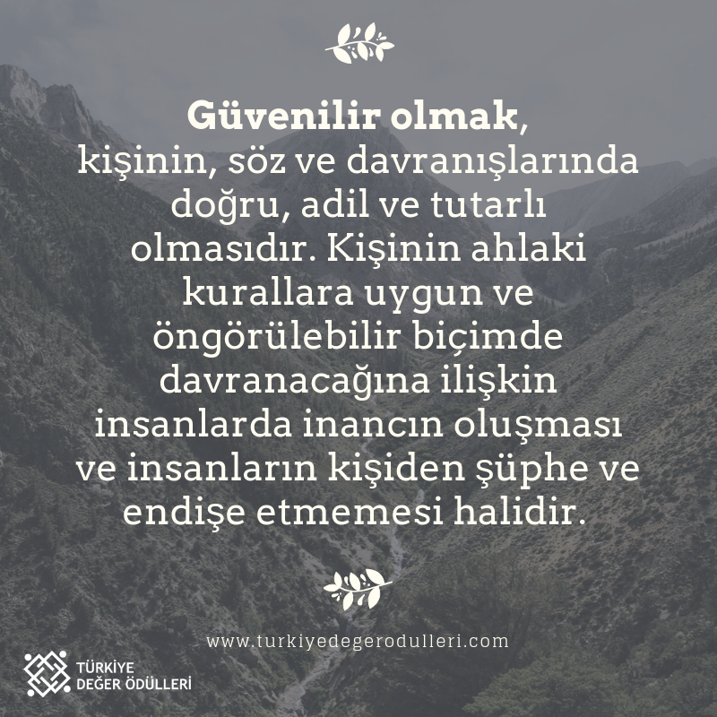🏆 Türkiye Değer Ödülleri başvuruları devam ediyor!
 
Tema Değer: GÜVENİLİR OLMAK

📣 Ayrıntılı bilgi ve başvuru: turkiyedegerodulleri.com