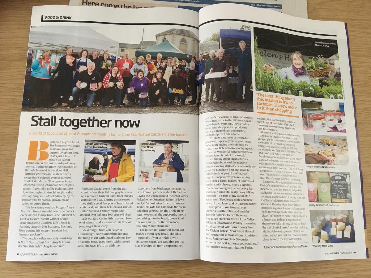 Lovely article about the market in <a href="/carlisleliving/">Carlisle Living</a> this month! #LoveYourLocalMarket