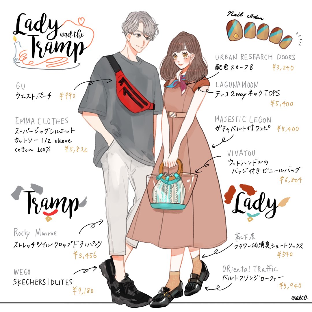 𝐦𝐞𝐞𝐜𝐨 みーこ イラストレーター 在 Twitter 上 わんわん物語イメージの夏コーデ T Co 5ctrhajfkq Twitter