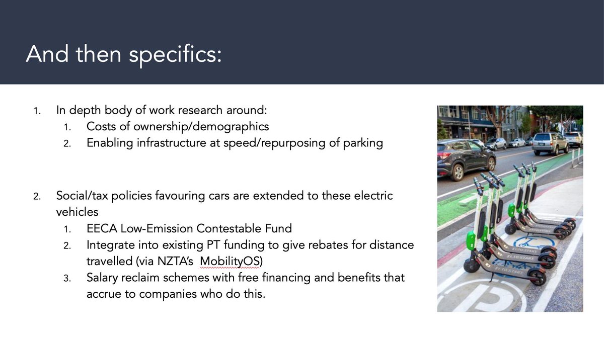 That starts with research into understanding who's using them and why, but also into what levers we have to rapidly adjust infrastructure. I also suggested doing more to equalise cars and these vehicles so that we can start to rebalance the car hegemony we've all lived under.