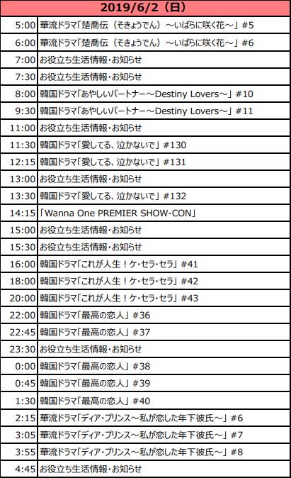 アジドラ アジアドラマチックtv على تويتر 明日のアジドラさん番組表 詳細はここねー T Co 3bgdjsdik3 5時 楚喬伝 そきょうでん 8時 あやしいパートナー 第10話 第11話 13時30分 愛してる泣かないで 最終回 韓国ドラマも華流ドラマも