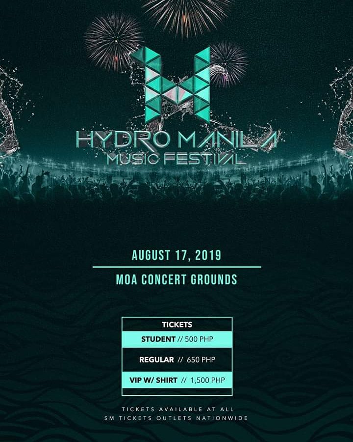production_wild's tweet photo. HYDRO Manila Music Festival 2019
August 17, 2019 Saturday
SM Mall of Asia Concert Grounds

Tickets are now available at 09177897196 , 09177897196 
Metro manila area meet up.

GOLD - P650

#WeMakeItRain
#hydromanila https://t.co/NW9yFMItwI