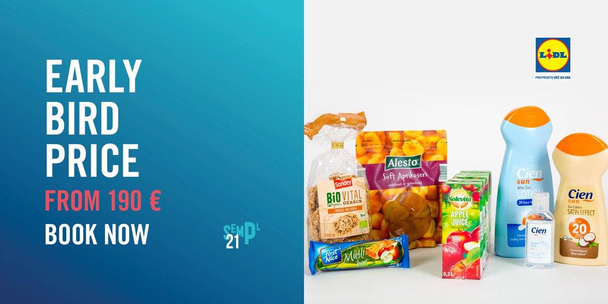 Early bird catchers will not only get a ticket for a lower price but also a special surprise package by <a href="/LidlSLO/">Lidl Slovenija</a>. 😍 What can you find inside? Check out below ⬇️ and get your ticket now: sempl.si/en/choose-your…