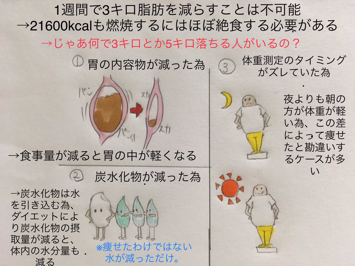 内記渓人 恵比寿パーソナルトレーナー Twitterren ダイエットの真実 よく 1週間で3キロ痩せた とか ファスティングしたら5キロ 痩せた とか聞く事があると思いますが 残念ながらダイエット ここでは脂肪を取り除く事 はそんなに簡単ではありません 内記渓人 恵比寿パーソナルトレーナー Twitterren ダイエットの真実 よく 1週間で3キロ痩せた とか ファスティングしたら5キロ 痩せた とか聞く事があると思いますが 残念ながらダイエット ここでは脂肪を取り除く事 はそんなに簡単ではありません