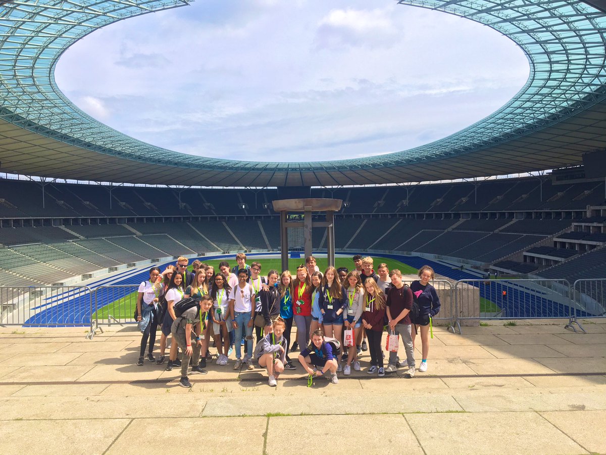 solschMFL's tweet photo. @solsch1560 final day and a great visit to the Berlin Olympic Stadium 🏟. Wonderful tour of such an iconic stadium from 1936 Olympics to 2006 World Cup 🏆 to 2009 World Athletic Championships 🥇 and everything in between ! https://t.co/Or9IpQx8JE