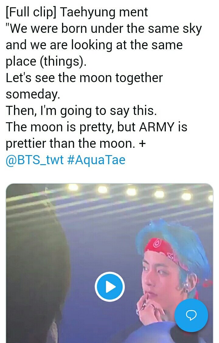 While learning Japanese Taehyung learned the phrase "The Moon is beautiful" 1st used by a famous novelist Natsume Soseki to convey the meaning of “I love u” in Japanesethe fact that he knows it, studied about it & uses it in his ments to express love is so endearing @BTS_twt  #V
