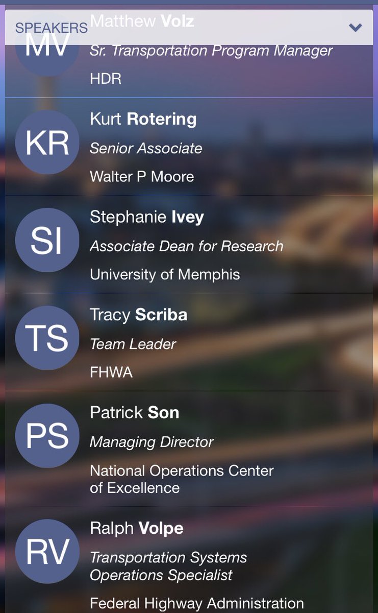 KRotering's tweet photo. Excited to talk #TSMO alongside these talented experts next week at #ITSDC2019! @ITSHeartland @WalterPMooreEng @NOCoEOps @USDOTFHWA @HDR_Inc @UofMemphisEngr https://t.co/MTAgsA8MVK
