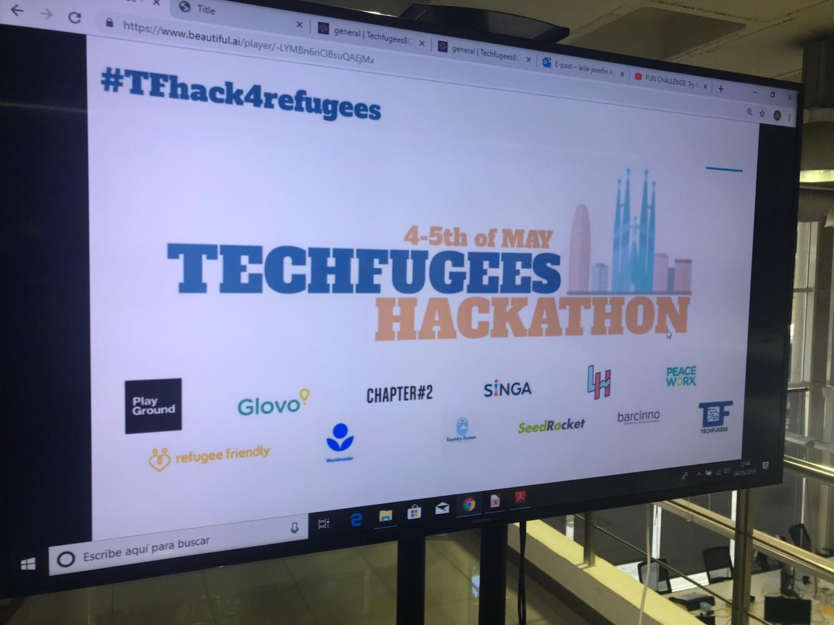 TECHFUGEES first HACKATHON in Barcelona