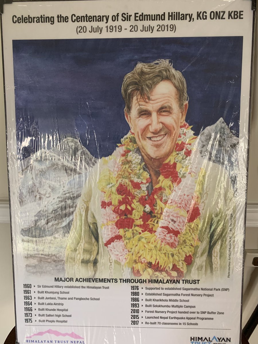 Richard_Nepal's tweet photo. A pleasure to co-host with NZ Hon Con our annual reception to mark the first ascent of Everest this week, and the centenary of the birth of Sir Edmund Hillary. Honoured to have Rt Hon Helen Clark, Sarah Hillary, members of Sherpa community, mountaineers & many more at the event. https://t.co/9ziBRK3rdy