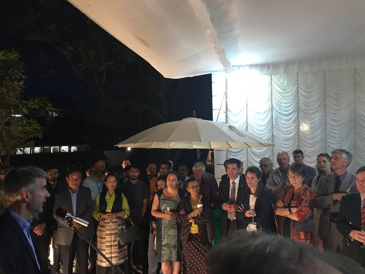 Richard_Nepal's tweet photo. A pleasure to co-host with NZ Hon Con our annual reception to mark the first ascent of Everest this week, and the centenary of the birth of Sir Edmund Hillary. Honoured to have Rt Hon Helen Clark, Sarah Hillary, members of Sherpa community, mountaineers & many more at the event. https://t.co/9ziBRK3rdy