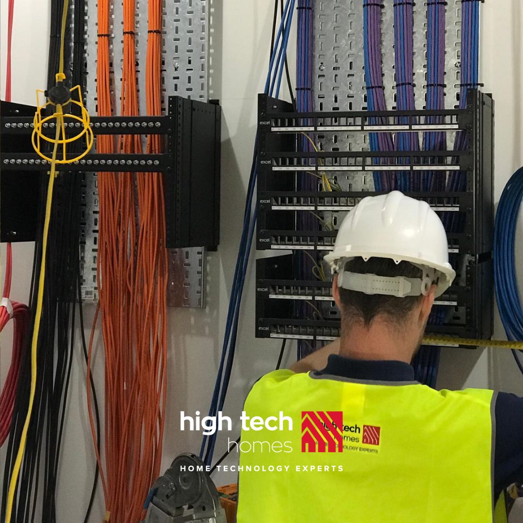 hightechhomes_'s tweet photo. Safety first! Will is checking over the cables and racking before we begin installing our drop from @Lutron! #HighTechHomes #SmartHome #Auomation #Technology https://t.co/F2ahc5ZbMq