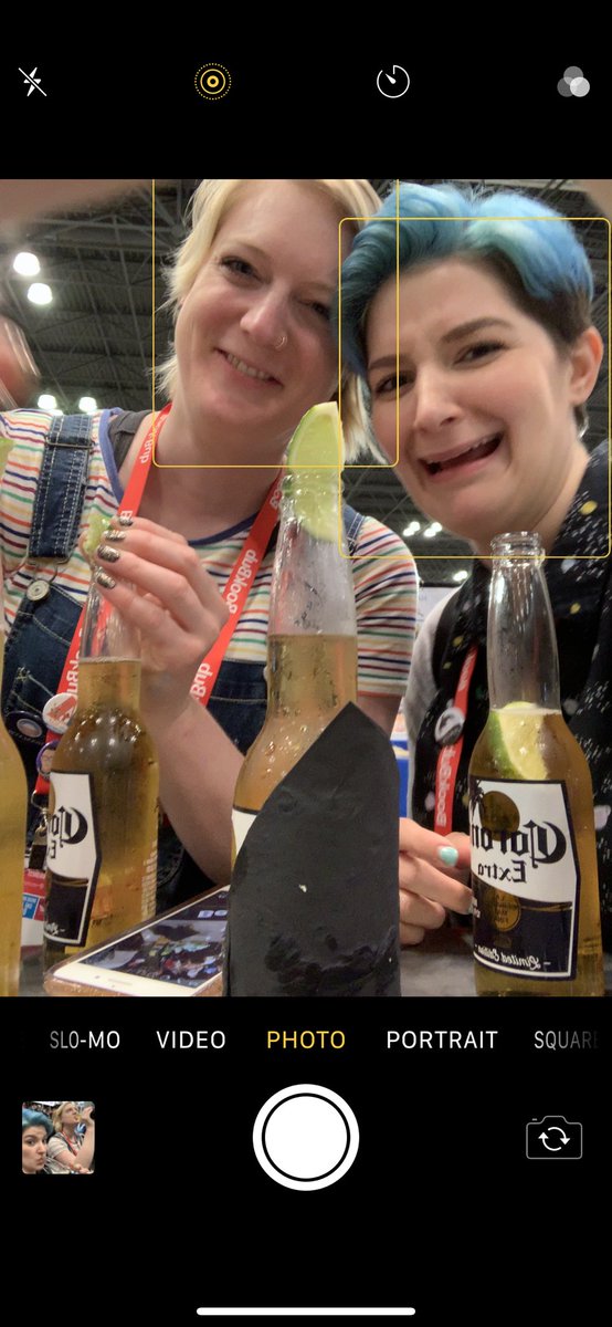 stefaniejane's tweet photo. Hoping Friday at #BookExpo2019 lives up to this crowning moment yesterday where we took a screenshot instead of a selfie (after 1 free 🍺 and before 2 more 🍻) @itsmissmeg https://t.co/bbj3sSB5c1