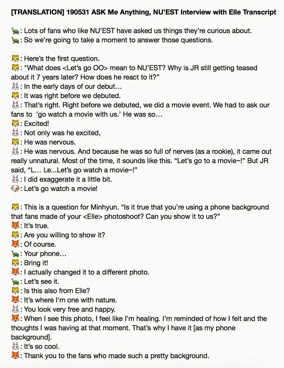 Jee Nu Est English Translations Translation Ask Me Anything Nu Est Interview With Elle Transcript 뉴이스트 Nuest Jr Aron 아론 Baekho 백호 Minhyun 민현 Ren 렌 Nuestnews Source T Co Vvwywnpanx T Co Jee Nu Est English Translations Translation Ask Me Anything Nu Est Interview With Elle Transcript 뉴이스트 Nuest Jr Aron 아론 Baekho 백호 Minhyun 민현 Ren 렌 Nuestnews Source T Co Vvwywnpanx T Co