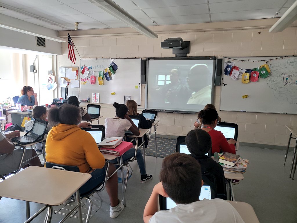 NTSD1to1tech's tweet photo. NMS Ss in Mrs.Ward's Soc Studies classes take live #sharednotes on #GoogleDocs while watching a video clip on #votingequity #votingrights. @NeptuneMiddle @TamiCrader @mgristina @DrSAMillaway @DataGuy2002 @lovelandtech @valderitajr @FordMachado @jl_demaio #googleEDU #chromebooks https://t.co/a0TPfb501s