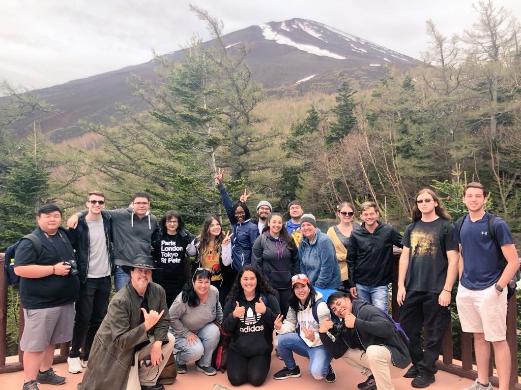 SPCStudyAbroad's tweet photo. Today was dedicated to climbing Mt. Fuji. SPC still has two more days, but this will be the end of coverage - check out the @spcnews Instagram for more photos!
Special thanks to our guide Yu-san for sharing his culture (&amp; his pose) with #spcollege. Sayonara #Japan! #studyabroad https://t.co/MMedgdoJfN