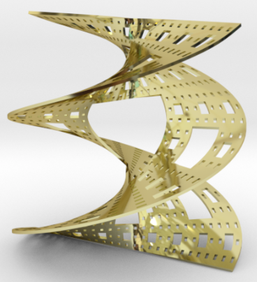 asahidari's tweet photo. The Sierpinski carpet laid on a catenoid helicoid surface. A combination of a fractal and a minimal surface. :-)
#Sierpinski #Helicoid #fractal #minimalsurface #3dmodeling #mathart
https://t.co/exPhxlO2Rp https://t.co/9umu2VeRZu