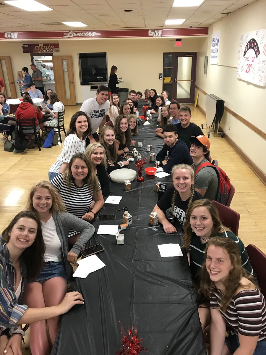 The Class of 2019 arrived, some by tractor, for their last day of school to be treated to breakfast!