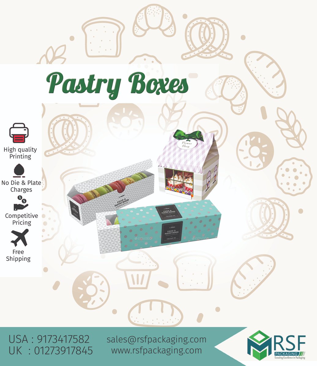 Save money on pastry boxes at wholesale prices by shopping at RSF Packaging. We offer the best prices.
Shop Now bit.ly/2SVIPjw 
#Packaging #packagingdesign #Pastry #boxes #business #onlineshopping #RSFPackaging #CustomBoxes #business