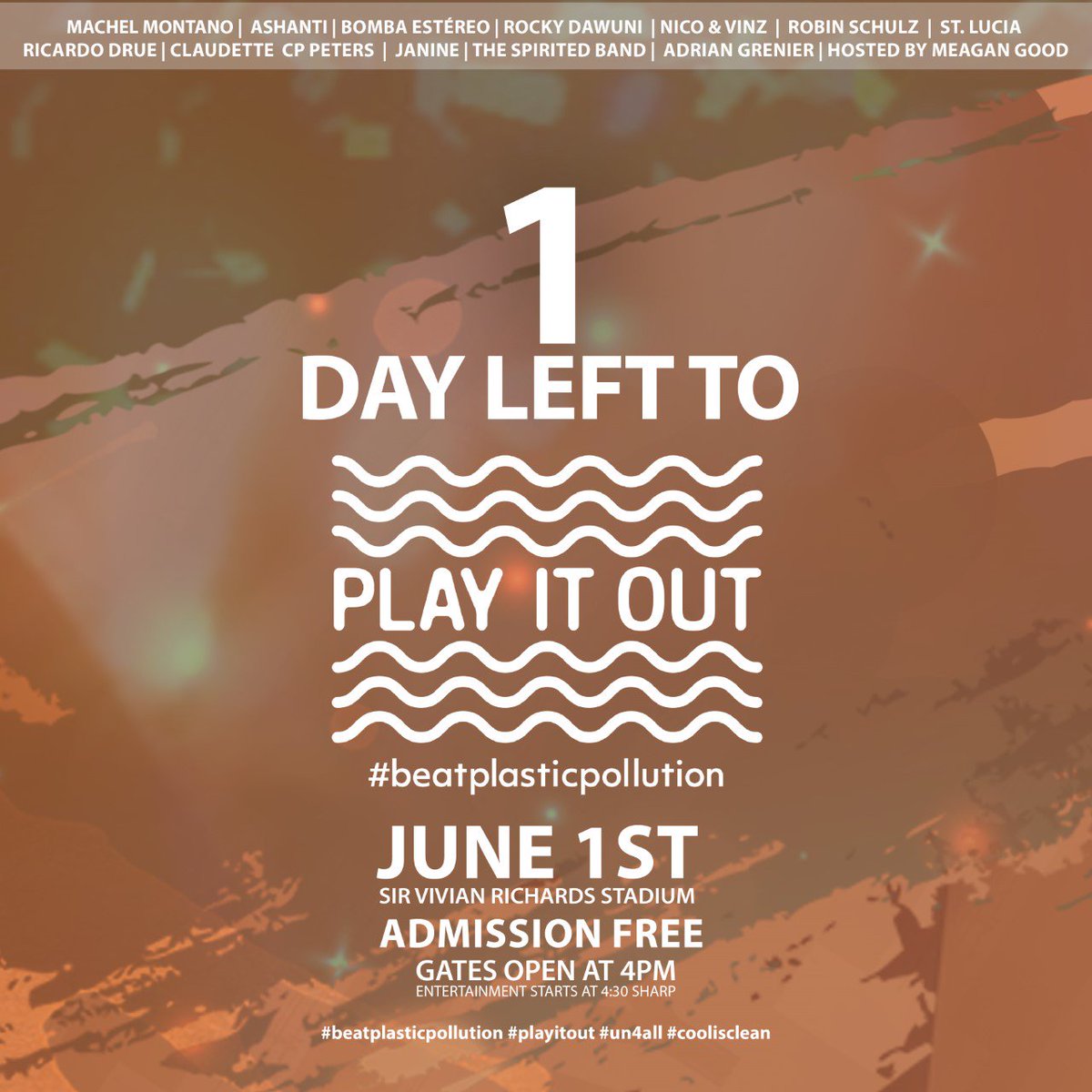 PlayItOutANU's tweet photo. The #PlayitOut Concert is only 1 day away! Share this post and tell your friends that you will be attending the concert to help #BeatPlasticPollution https://t.co/L4X8tHBpfw