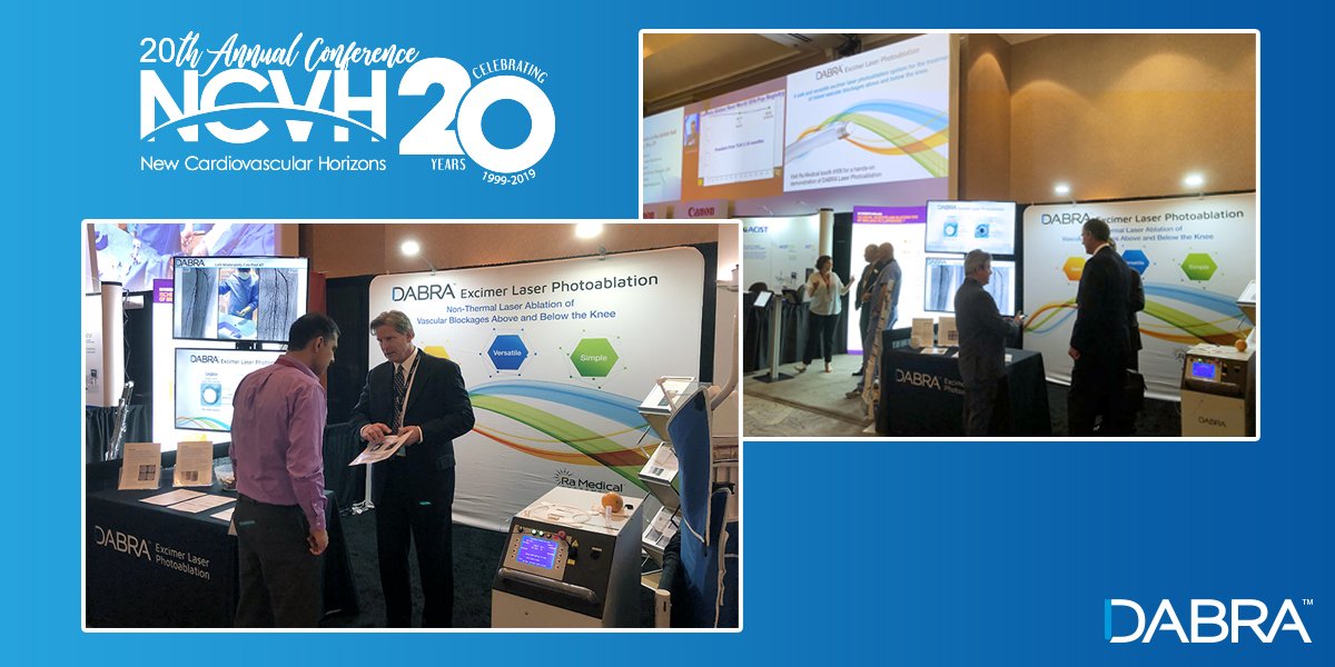 DABRALaser's tweet photo. Live from #NCVH19! Remember to join the @Ra_Medical team in Booth 106 on this final day of exhibits to learn how @DABRALaser provides an effective treatment for peripheral artery disease with minimal vascular trauma. #DABRAlaser $RMED https://t.co/Z8J7JAHGWN
