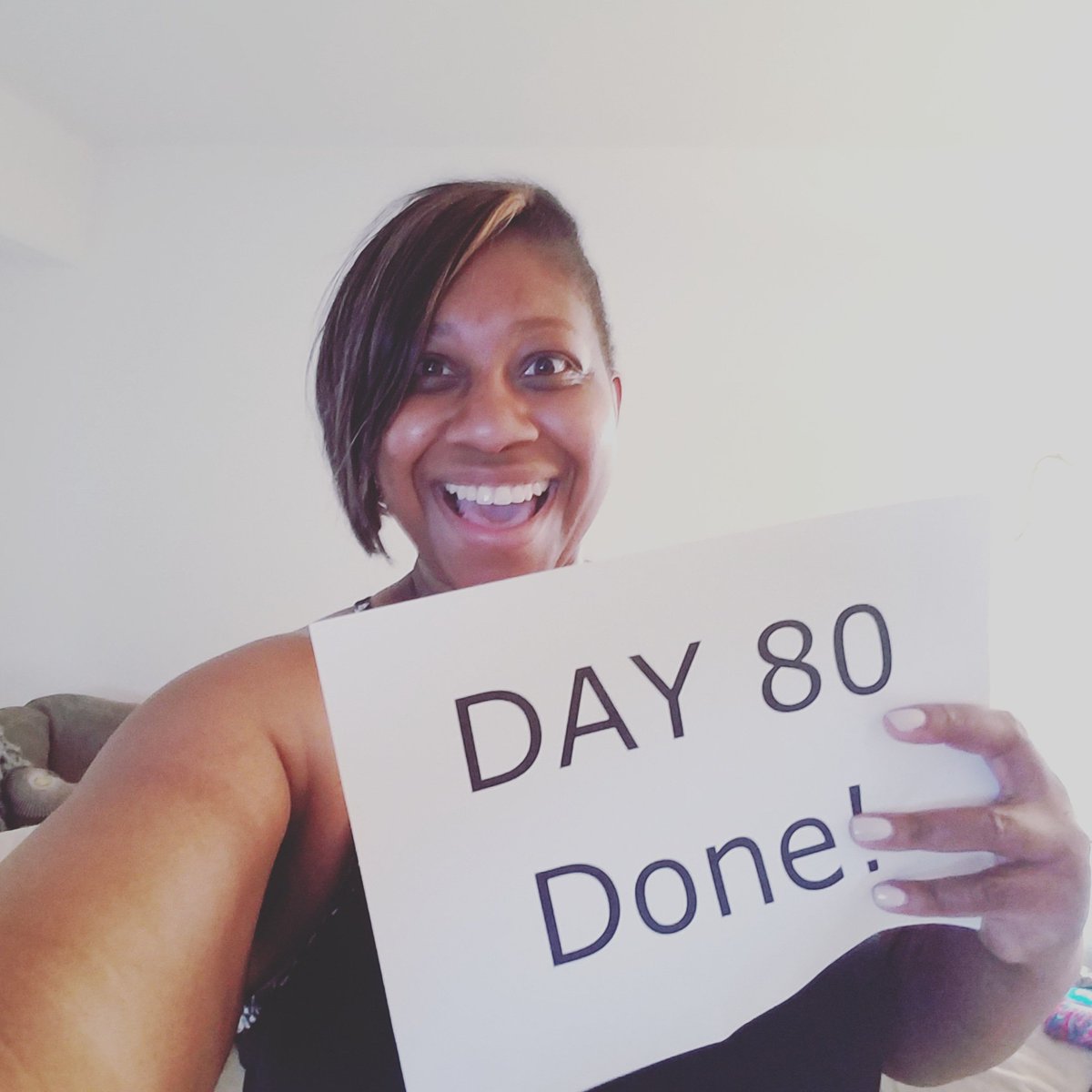 hywania's tweet photo. Just finished #80DO. I worked out every day March 4 - May 31(yoga or stretching on rest days). It was tough but I pushed through. Now, headed to get injections in my shoulders! https://t.co/EgGF6vpHvU