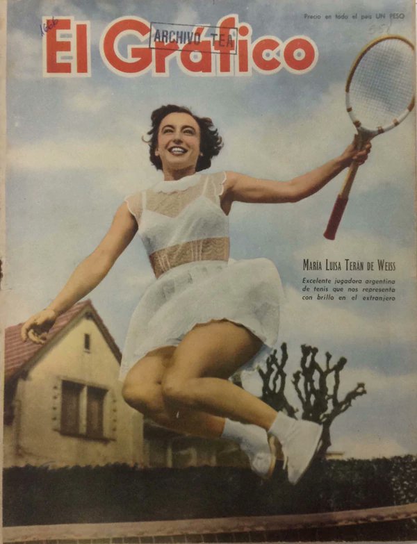 LegadoPeron's tweet photo. Mary Terán la apodaban “la piba”. Fue una de las deportistas pioneras del país, que se destacó en Argentina y en el mundo durante los ‘40 y ‘50. Preocupada por difundir el tenis, talentosa y con una belleza impactante. Fue simpatizante peronista, y por eso prohibida luego del 55. https://t.co/DxzOES6UDm