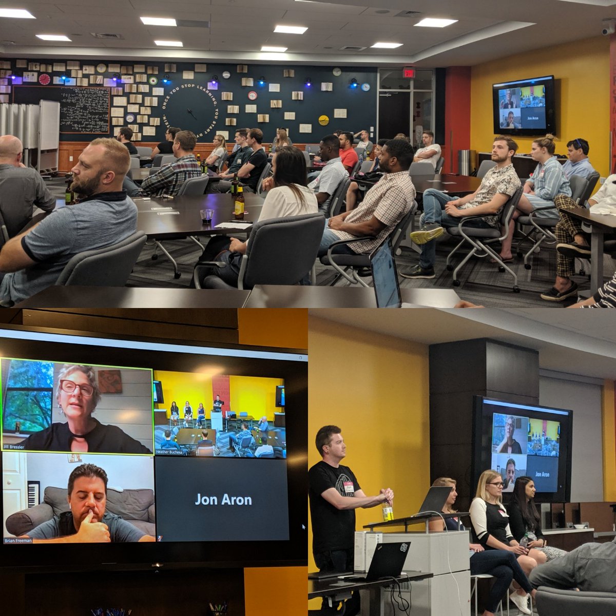 heatherbuchma's tweet photo. Thanks to everyone that came out to the #dribbble Meetup at @RedVentures last night and saw @thejonaron, myself, and an awesome panel talk about how we've made remote collaboration work across our collocated offices. Great discussion! @adamiscrupe @bfreemanfl https://t.co/fCMFs64SCv