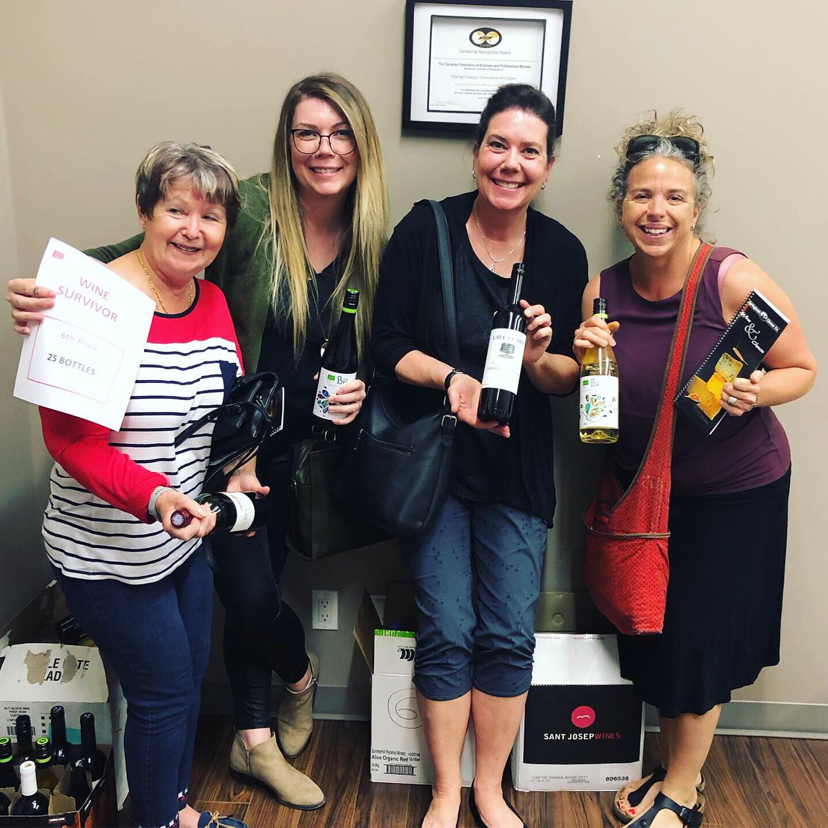 makingchangesca's tweet photo. We had a wonderful evening celebrating Wine Survivor! Congrats to the winning teams. Thanks to everyone who participated & the support of our community partners: @ShawInfo Birdies for Kids presented by @AltaLink, @hillbergandberk, @KensingtonWM, #springbankcheese, @visionarycater https://t.co/3I3QOtTXOD