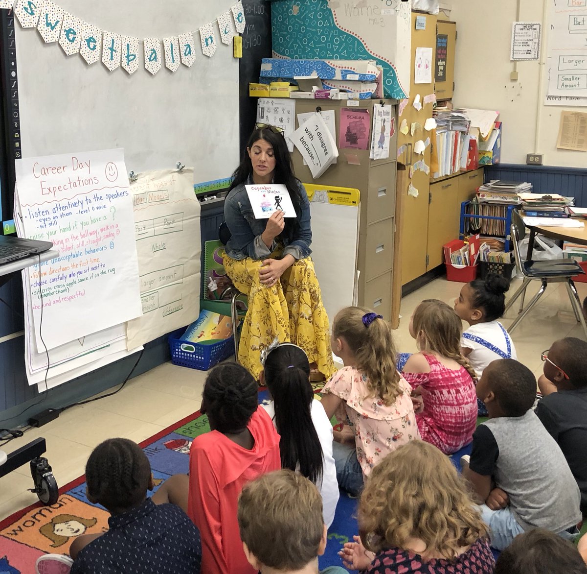 CAREER DAY!!! Having fun learning from a Social Worker, a Dentist (thanks for the tooth brushes!), a Realtor, &amp; even an Author! 🧠🦷🏠📖 #collsedu #SharkAttack thanks <a href="/Trusty_Teach/">TrustyTeach</a> for organizing such a great day!