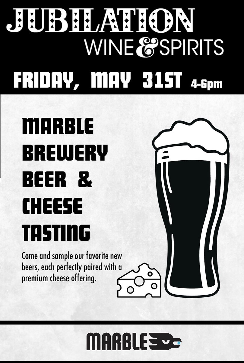 MarbleBrewery's tweet photo. Beer & Cheese Please! @JubilationWine #ABQBeerWeek https://t.co/Duc1Buevic