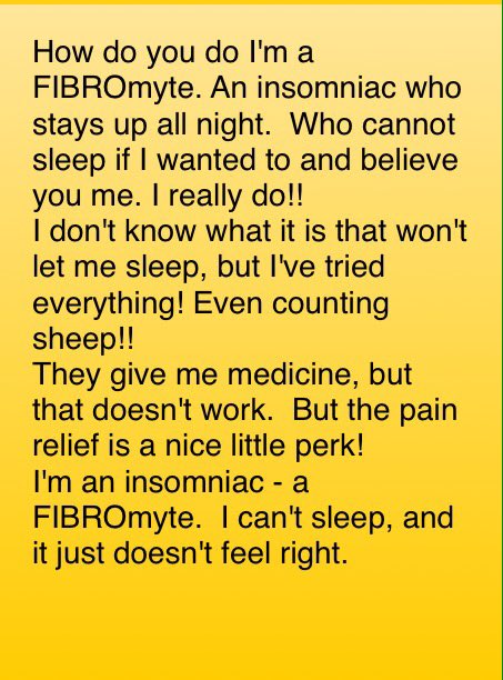 ICUStarein's tweet photo. Once again spent my night pacing the floors, watching crap on tv, allowing thoughts to run through my mind that shouldn't on a normal day. Then this. This popped into my head. #Fibromyalgia #ChronicIllness #ChronicFatigue #insomnia #Fibromyte #canisleepnow #cansleepwhendead https://t.co/zbyLOphwu1