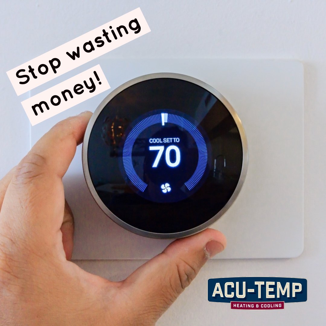 acu_temp's tweet image. If your thermostat isn’t programed properly you are probably wasting money. It is important for your ac to only be working when you need it. So make sure to set your thermostat based on your schedule.  #actips #airconditioningtips #hotsummer #keepingitcool #alwaysacutemp