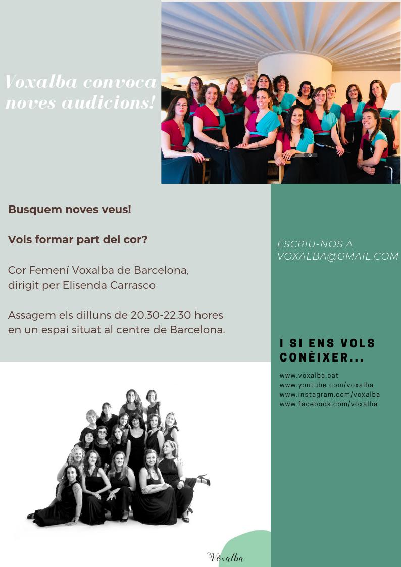 voxalba's tweet photo. Convoquem noves audicions!
Escriu-nos a voxalba@gmail.com https://t.co/lBH9aygfTr