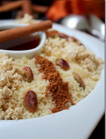 SEFFA ROYALPlat d'origine berbère. Ce plat se mange généralement en fin de repas avant le dessert. Il est souvent servi pendant les cérémonies traditionnelles de mariage et les repas de famille