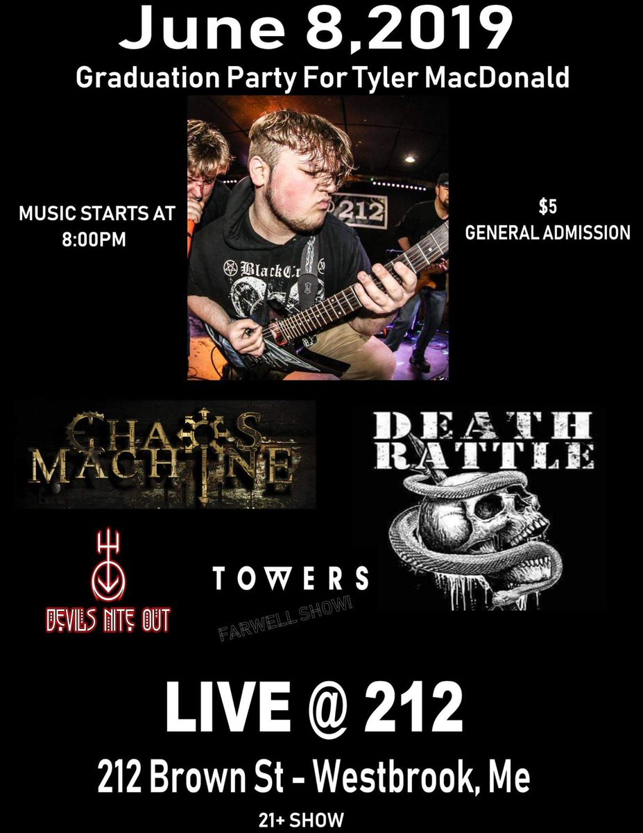 DeathRattle1's tweet photo. Next Saturday June 8th we return to Maine! It's always a rager up north! Let's go Westbrook https://t.co/VsnaxUezD4