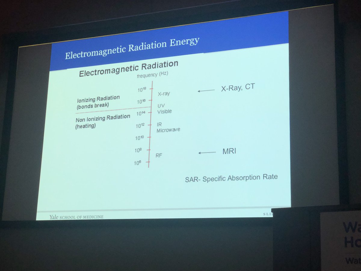 EPachecoMD's tweet photo. No radiation, but how much Heat are we putting into our patients? One of the questions from MRI #GRWH Grand Rounds At Waterbury Hospital with Dr Malhotra https://t.co/wuihqJKii2