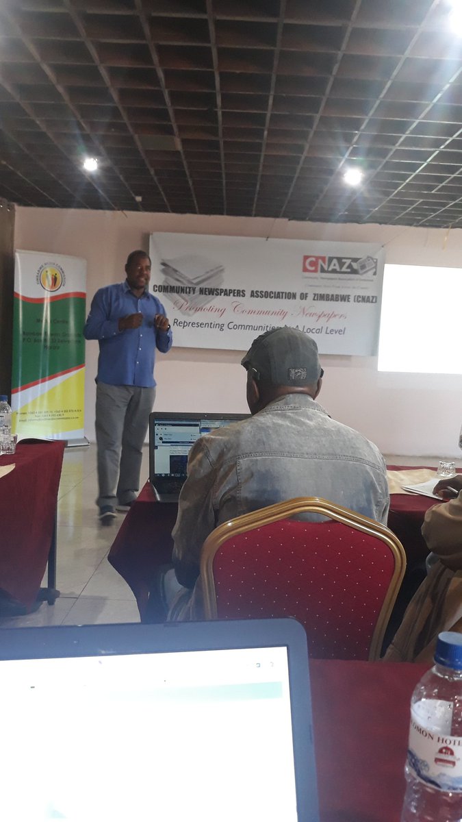 marvqay's tweet photo. Mr. Vincent Kahiya speaking on Media Economics at the #CNAZ workshop in Kwekwe. https://t.co/etlPKSbBEf