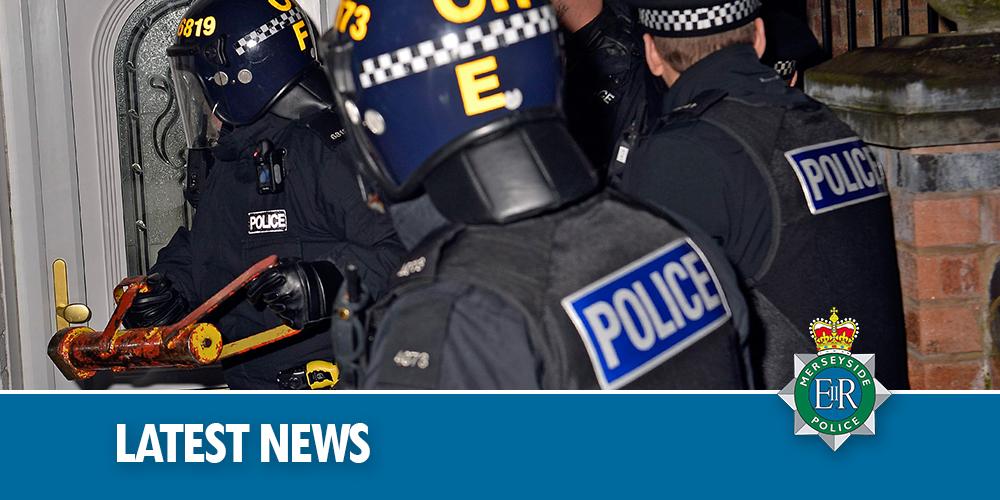 MerseyPolice's tweet photo. Four people have been charged with drugs offences following raids at addresses in #Toxteth and #Wavertree. A total of 17  have been charged and drugs, cash and a Taser seized. Have you got info about drug dealing? Call Crimestoppers on 0800 555 111. https://t.co/0SMEMw0F6N https://t.co/XOXJgyWnUa