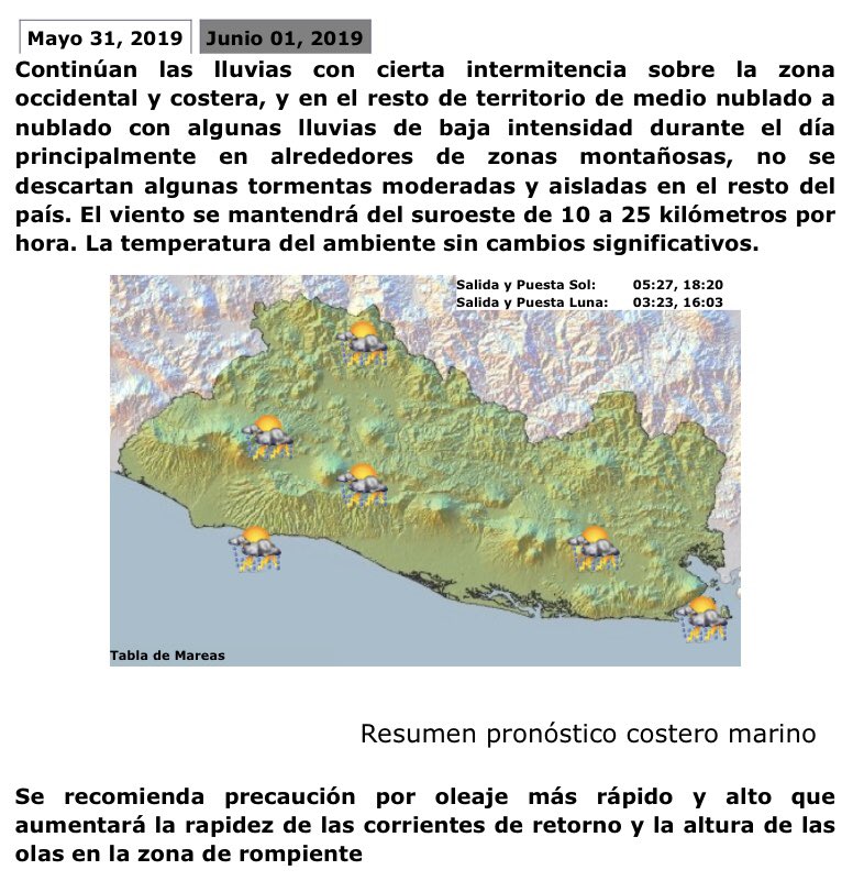 el clima para mañana
