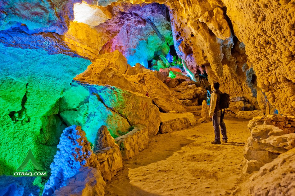 IranToursMCN's tweet photo. Nakhcheer or Chal-Nakhjir is a cave situated in Markazi Province of Iran. It is a limestone cave approximately 70 million years old. Parts of the cave have been prepared for easy tourist access.  #iran #irantoursmcn #travel #tour #tours #tourism #natural #naturaltourism #cave https://t.co/KQ2WcQBthS