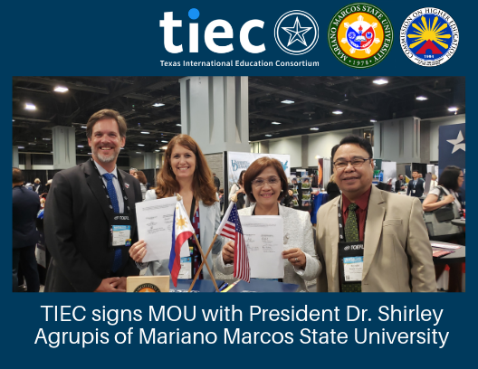 TexasConsortium's tweet photo. Earlier this week, the Texas International Education Consortium signed an MOU with President Dr. Shirley Agrupis of @MMSU_official. We were grateful for the support of the President of the @PhCHED for witnessing the ceremony. #intled #PHHigherEd #HigherEdPH #MMSU #NAFSA19 https://t.co/b7P0NOZ19x