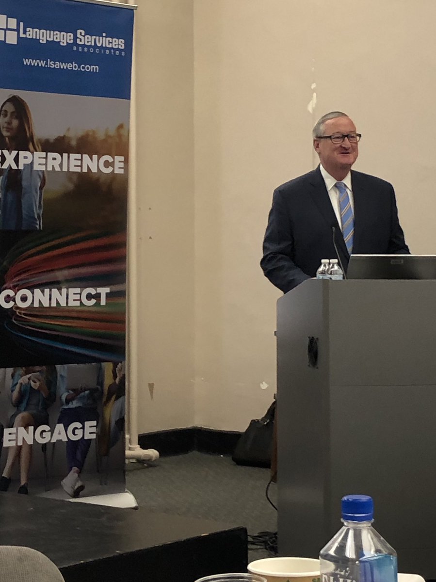 NCIHC's tweet photo. Philadelphia Mayor James Kenney opens the Annual Membership Meeting. Thank you Mayor and Philadelphia. #NCIHC2019 #AMM #languagaccess #1nt #mayorphiladelphia #JamesKinney https://t.co/t2tZmosMIz