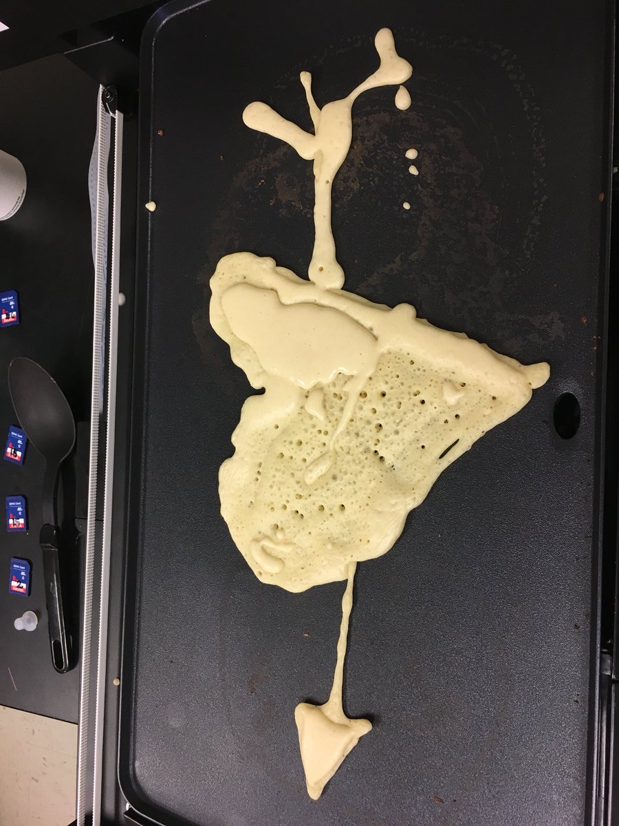 trttechlab's tweet image. Don’t go breakin’ my heart! @TrittSTEM @TrittTTF #pancakebot #pancakes #trittsummercamp #yummy